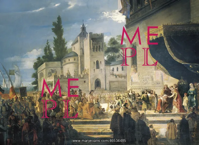 : Meeting of Christopher Columbus with the Catholic : Meeting of Christopher Columbus with the Catholic