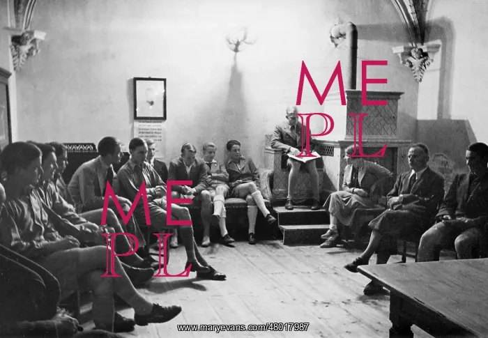 : Meeting of the director and the students at the Salem castle : Meeting of the director and the students at the Salem castle