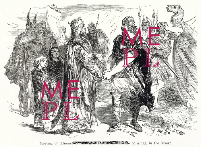 : Meeting of Edmund Ironside and Canute : Meeting of Edmund Ironside and Canute