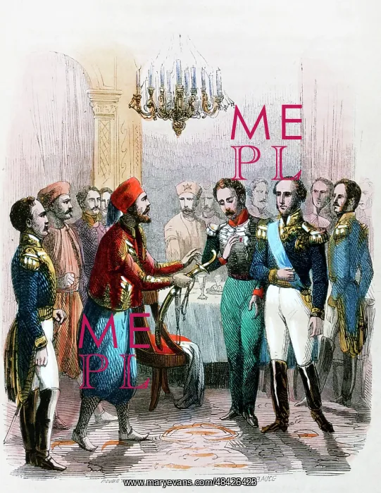 : Meeting between Ibrahim Pasha and Colonel Seve : Meeting between Ibrahim Pasha and Colonel Seve