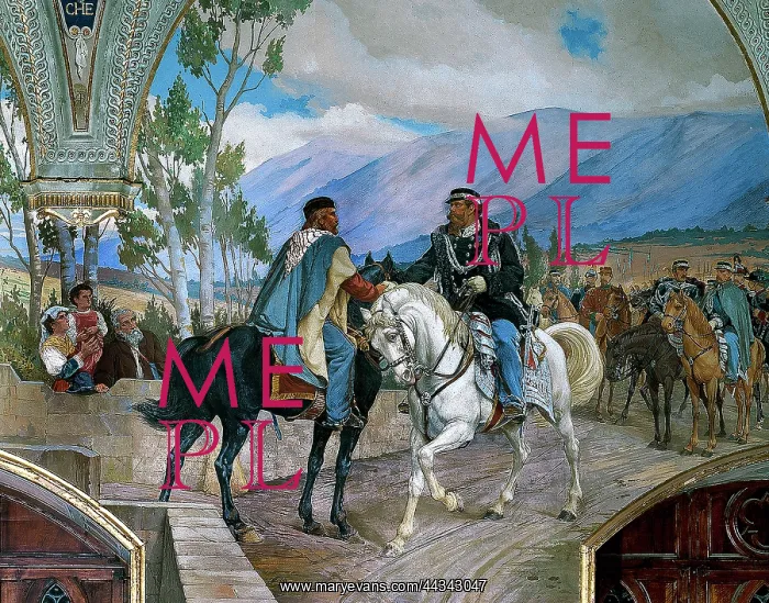 : Meeting of Teano, by Pietro Aldi : Meeting of Teano, by Pietro Aldi