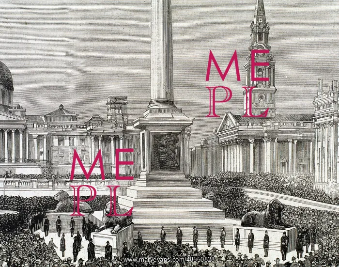 : Meeting of workers unemployed in Trafalgar Square. London : Meeting of workers unemployed in Trafalgar Square. London