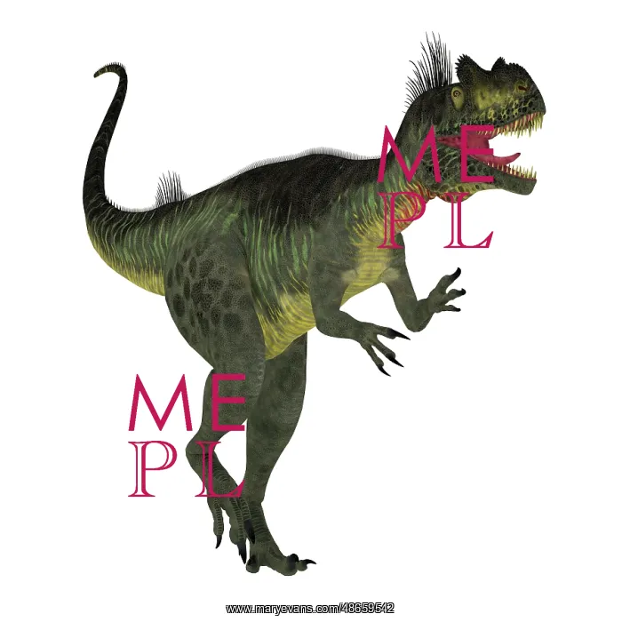 : Megalosaurus dinosaur, side view on white background : Megalosaurus dinosaur, side view on white background