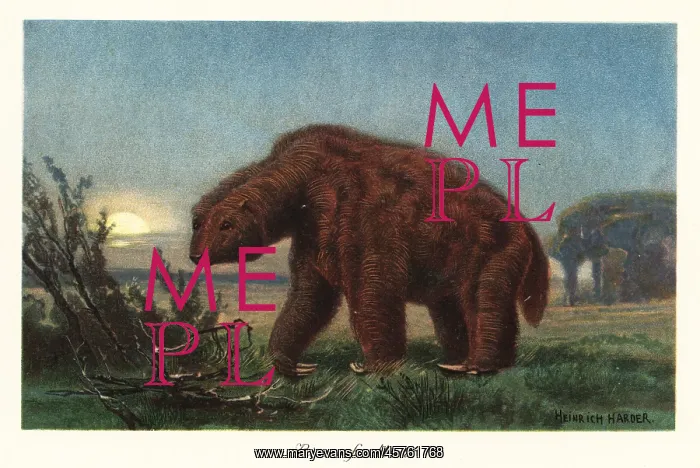 : Megatherium americanum in the moonlight : Megatherium americanum in the moonlight