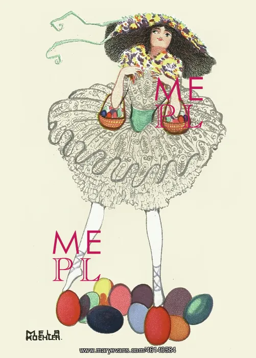 : Mela Koehler. Easter Card.'Happy Easter' : Mela Koehler. Easter Card.'Happy Easter'