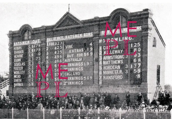 : Melbourne scoreboard showing England's 589 total : Melbourne scoreboard showing England's 589 total