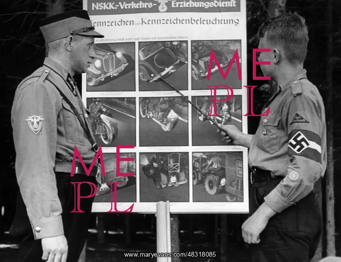 : A member of the Motor HJ at a traffic training, 1938 : A member of the Motor HJ at a traffic training, 1938
