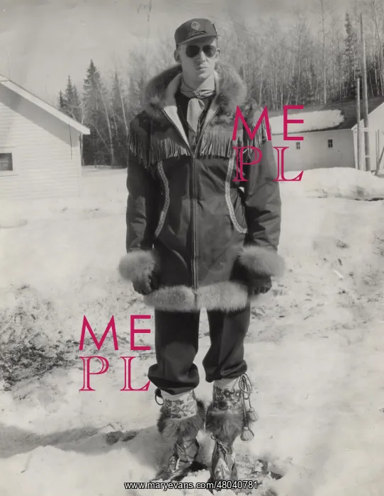 : Member of RCMP in winter furs, Canada : Member of RCMP in winter furs, Canada