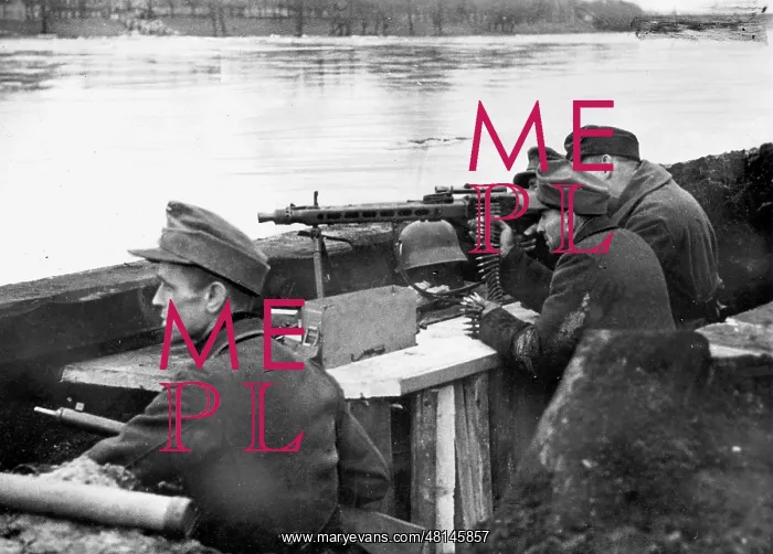 : Member of the Volkssturm (People's storm) in position on the : Member of the Volkssturm (People's storm) in position on the