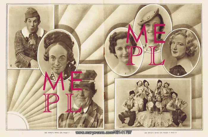 : Members of the cast of the pantomime Mother Goose : Members of the cast of the pantomime Mother Goose
