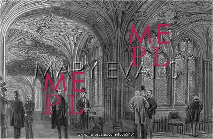 : Members Cloak Room in the House of Commons, 1880 : Members Cloak Room in the House of Commons, 1880