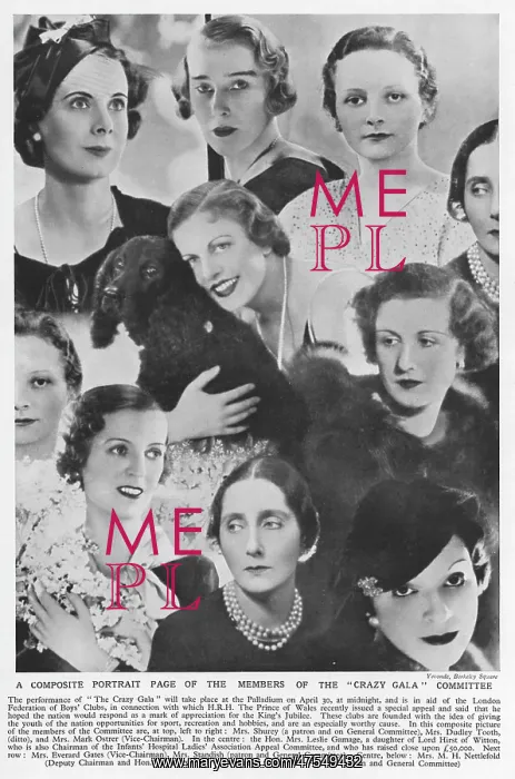 : Members of the Crazy Gala by Madame Yevonde : Members of the Crazy Gala by Madame Yevonde