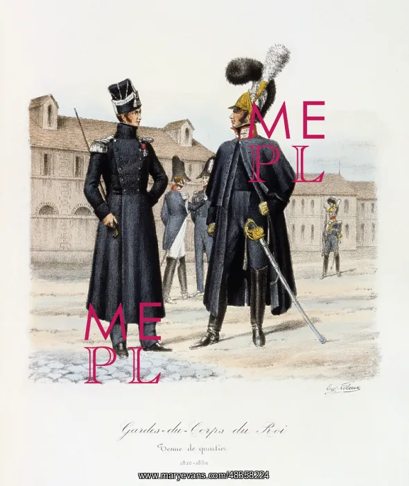 : Members of the King's Guard, 1820-1830. From : Members of the King's Guard, 1820-1830. From