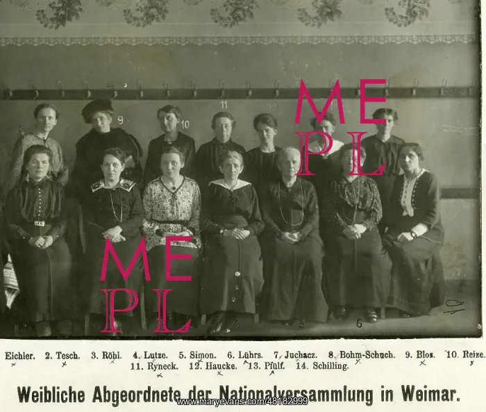 : Members of the National Assembly in Weimar, 1919 : Members of the National Assembly in Weimar, 1919