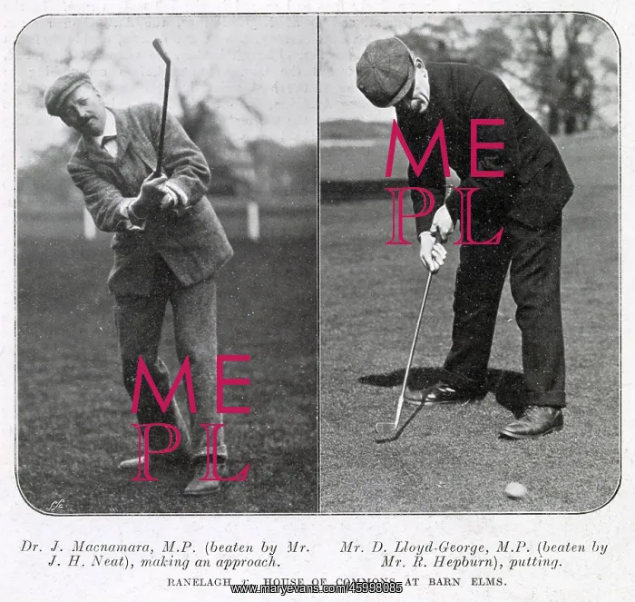 : Members of Parliament playing Golf, 1906 : Members of Parliament playing Golf, 1906
