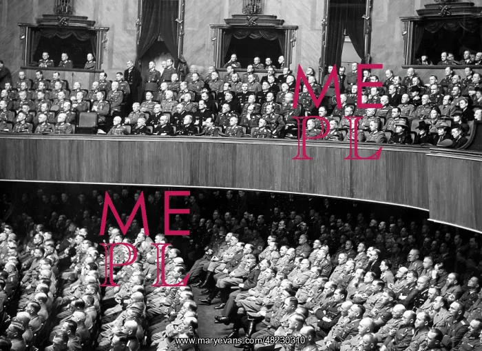 : Members of the Reichstag in the Berlin Kroll Opera, 1941 : Members of the Reichstag in the Berlin Kroll Opera, 1941