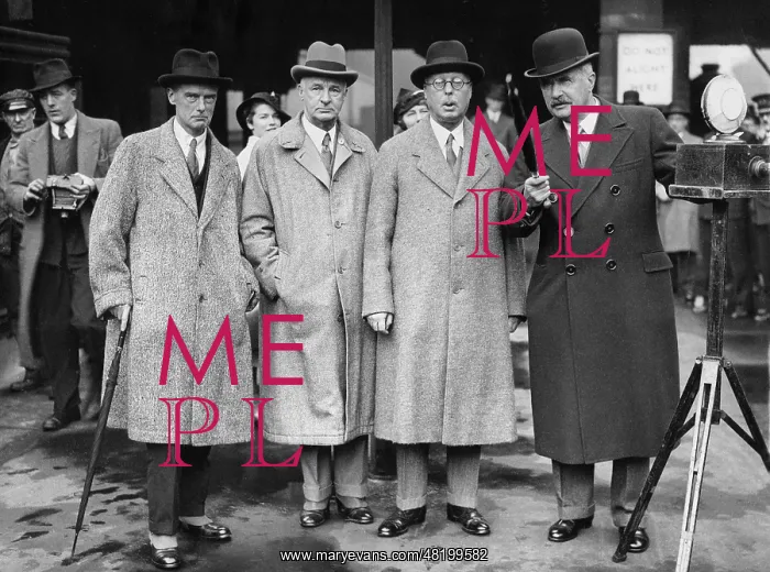 : Members of the Royal Palestine Commission before leaving for : Members of the Royal Palestine Commission before leaving for