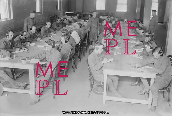 : Members of the U.S. Army Signal Corps in telegraph : Members of the U.S. Army Signal Corps in telegraph