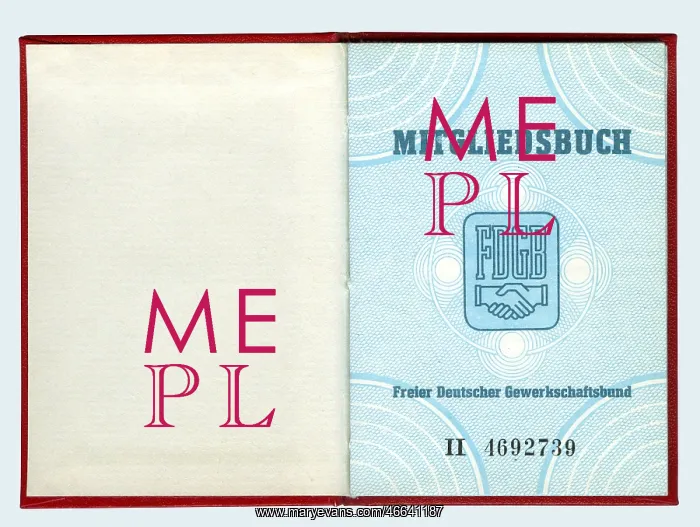 : Membership book of the FDGB : Membership book of the FDGB