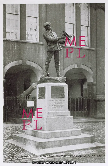: Memorial to Charles Rolls at Monmouth : Memorial to Charles Rolls at Monmouth