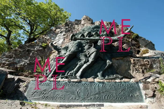 : Memorial to the Diables Rouges at Hartmannswillerkopf : Memorial to the Diables Rouges at Hartmannswillerkopf