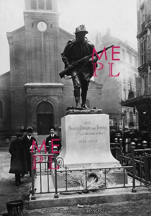 : Memorial to the Franktireurs in Paris, 1911 : Memorial to the Franktireurs in Paris, 1911