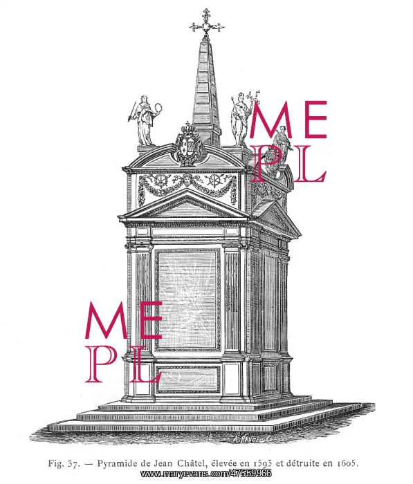 : Memorial on site of Chatel's attempy on Henri IV : Memorial on site of Chatel's attempy on Henri IV