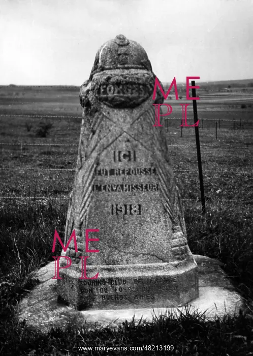 : Memorial stone at the frontline of the last German offensive : Memorial stone at the frontline of the last German offensive