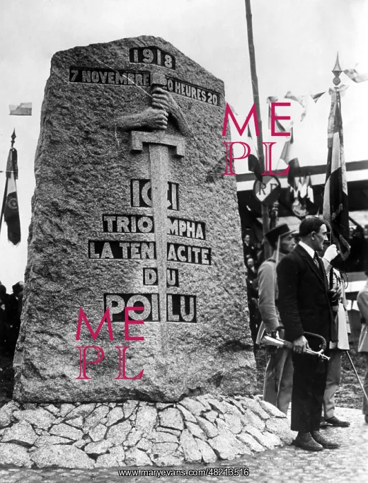 : Memorial stone of Haudroy, ca. 1938 : Memorial stone of Haudroy, ca. 1938