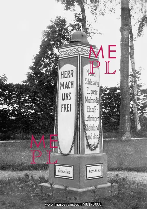 : Memorial stone against the Treaty of Versailles : Memorial stone against the Treaty of Versailles