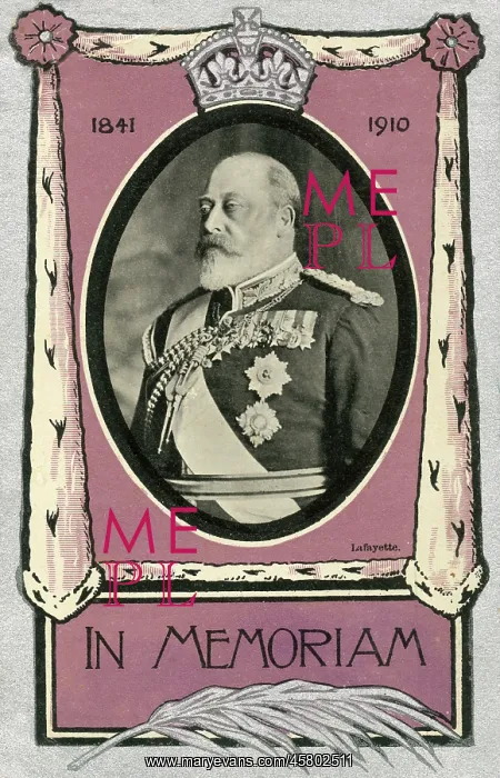 : In Memoriam card for King Edward VII : In Memoriam card for King Edward VII