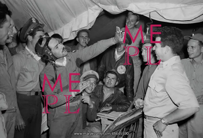  : Men of the 314th squadron telling events from