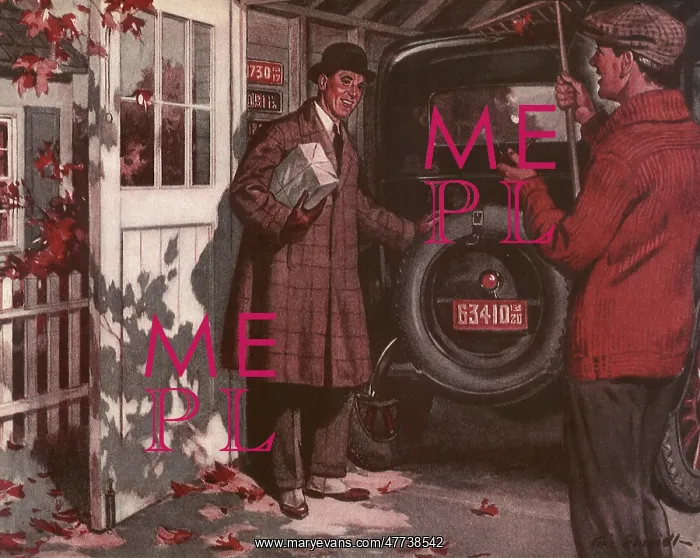  : Men admiring Vintage Car