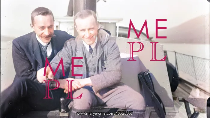 : Two men on a boat on Coniston : Two men on a boat on Coniston