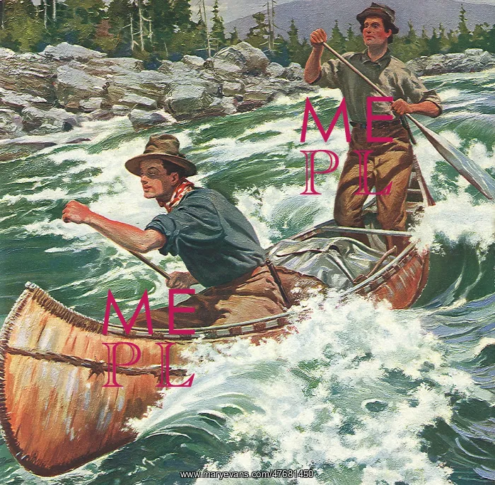 : Men Canoeing