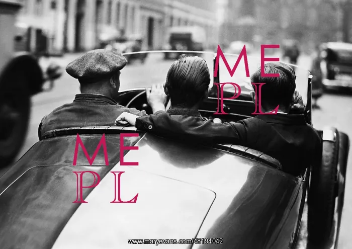 : Three men in a car, 1935 : Three men in a car, 1935