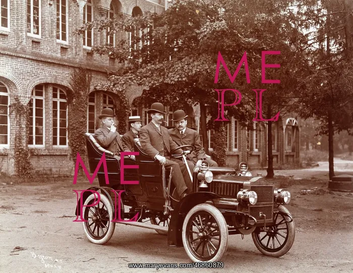 : Four men in a car : Four men in a car