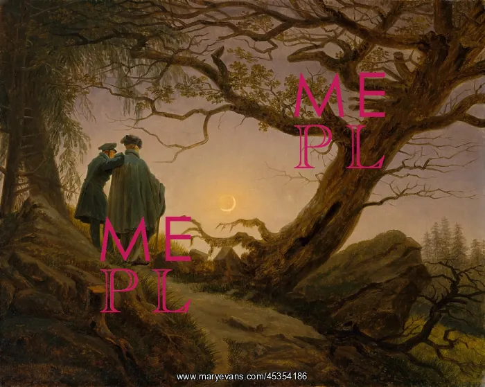 : Two Men Contemplating the Moon, by Caspar David Friedrich : Two Men Contemplating the Moon, by Caspar David Friedrich