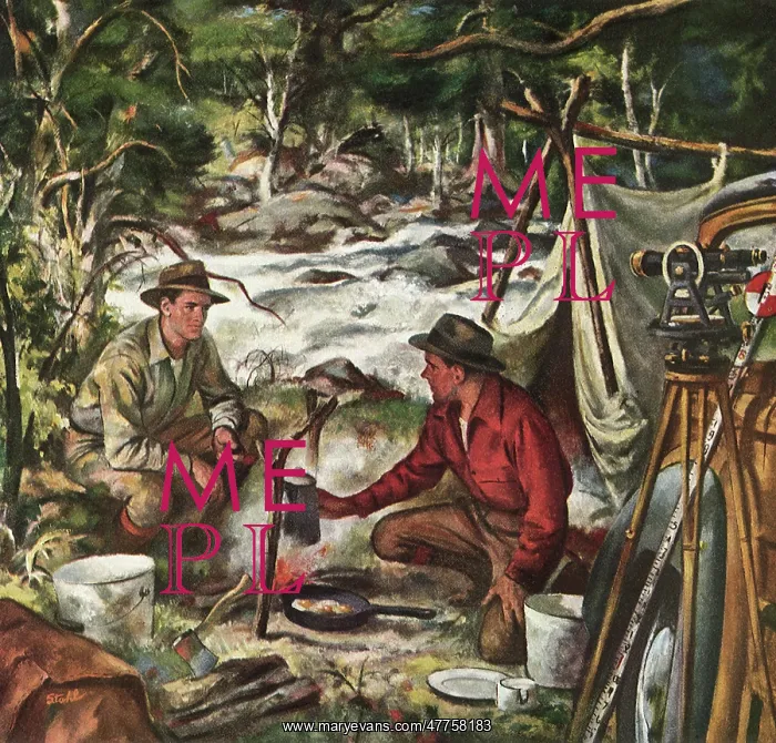  : Two Men cook at Campsite