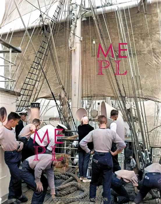  : Men on deck of sailing ship
