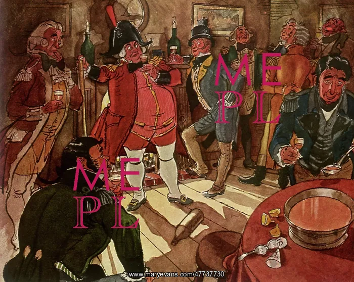  : Men drink Brandy in Scene from Pickwick Papers