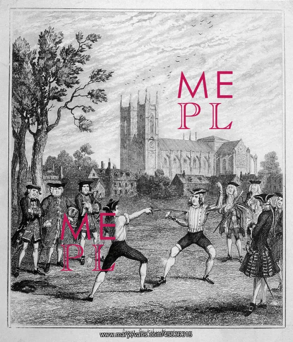  : Men duelling with swords