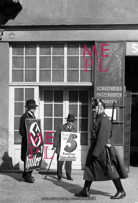 : Men with election posters, 1933 : Men with election posters, 1933