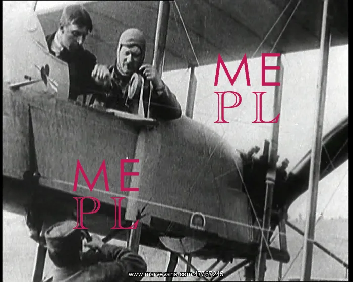 : Two Men Are Embarked On An Early Military Biplane : Two Men Are Embarked On An Early Military Biplane