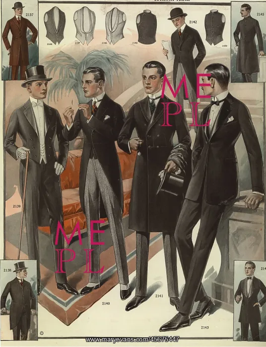 : Men in evening wear from the 1920s : Men in evening wear from the 1920s
