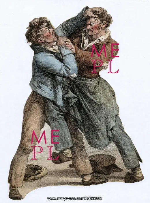  : TWO MEN FIGHTING / C1840
