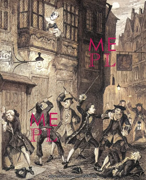 : Men fighting on the streets of London : Men fighting on the streets of London