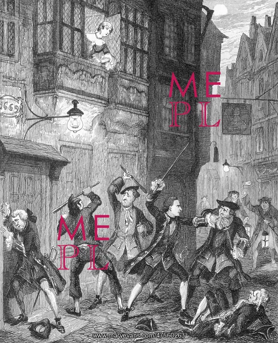 : Men fighting on the streets of London : Men fighting on the streets of London