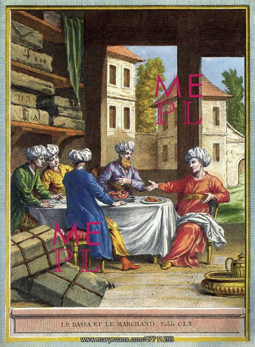  : Men Around Food Table