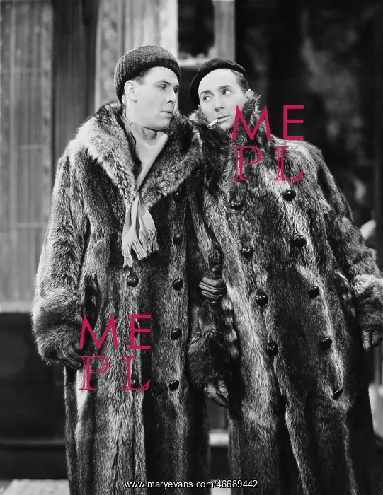 : Two men in fur coats : Two men in fur coats